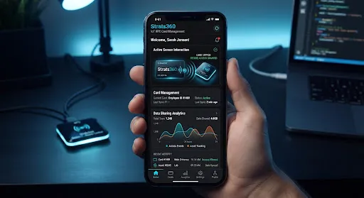 NFC smart card management app with tap analytics