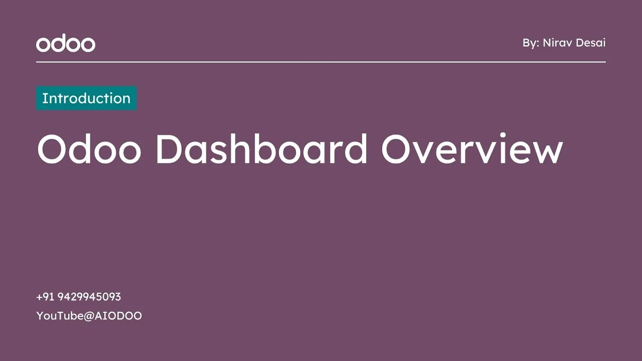 Odoo Dashboard Overview How to Get Started Strats360