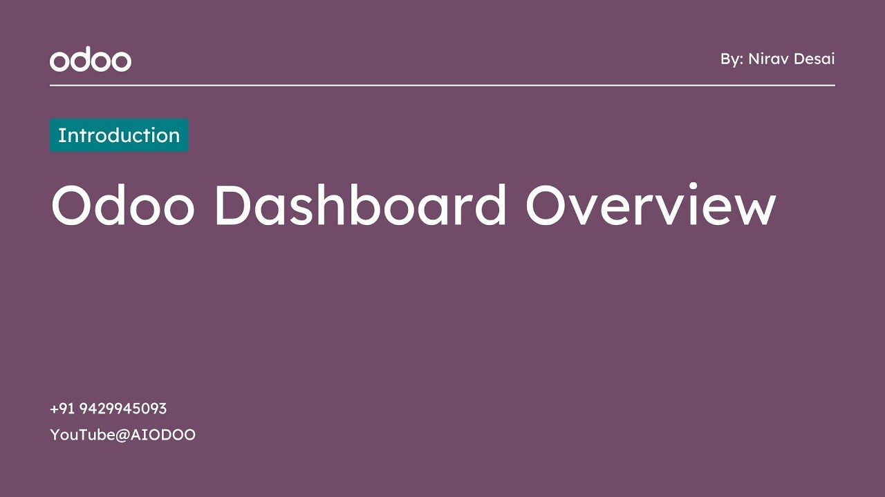 Odoo Dashboard Overview How to Get Started Strats360